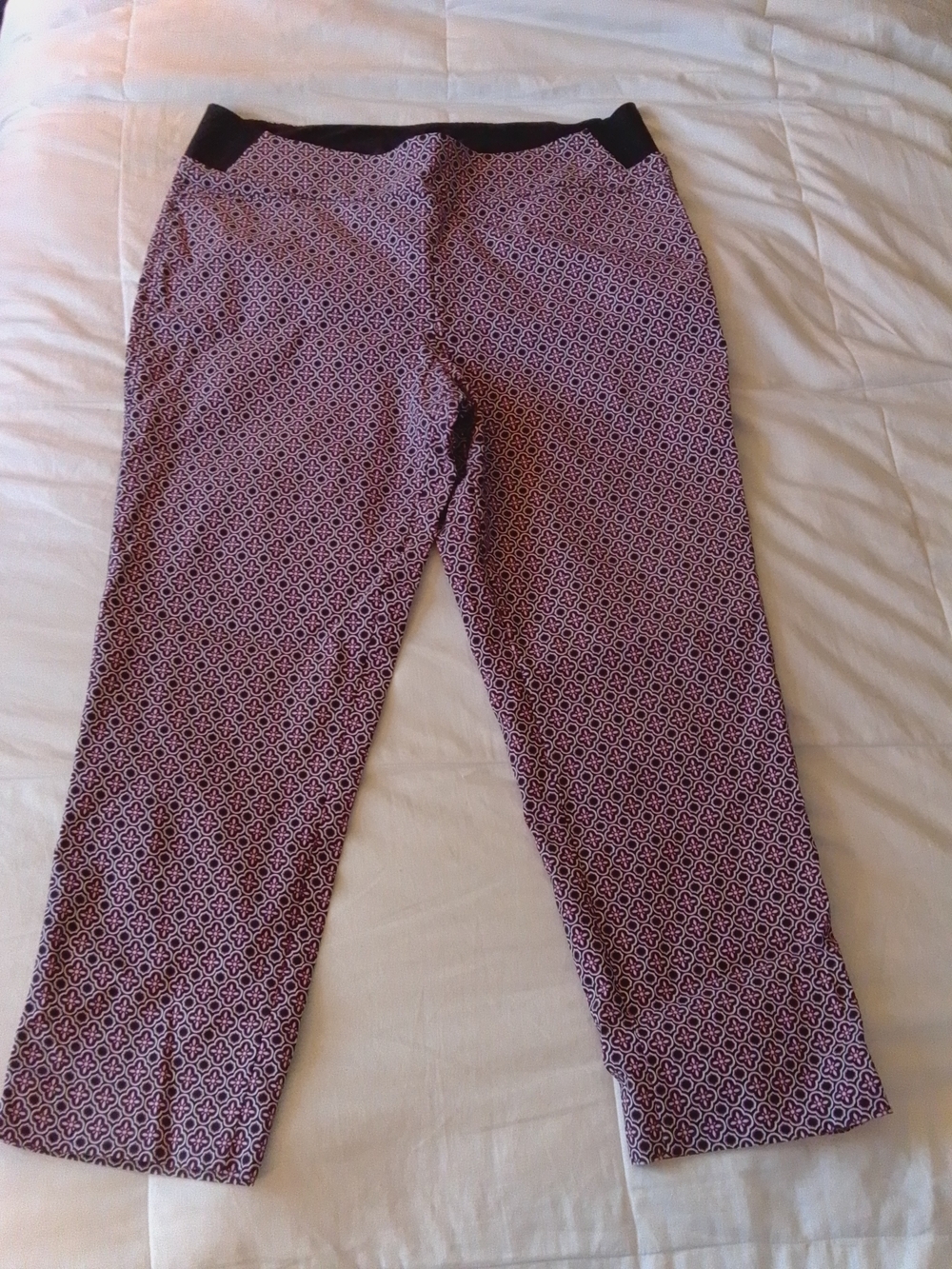 Investments Brand Purple Printed Stretch Pants
